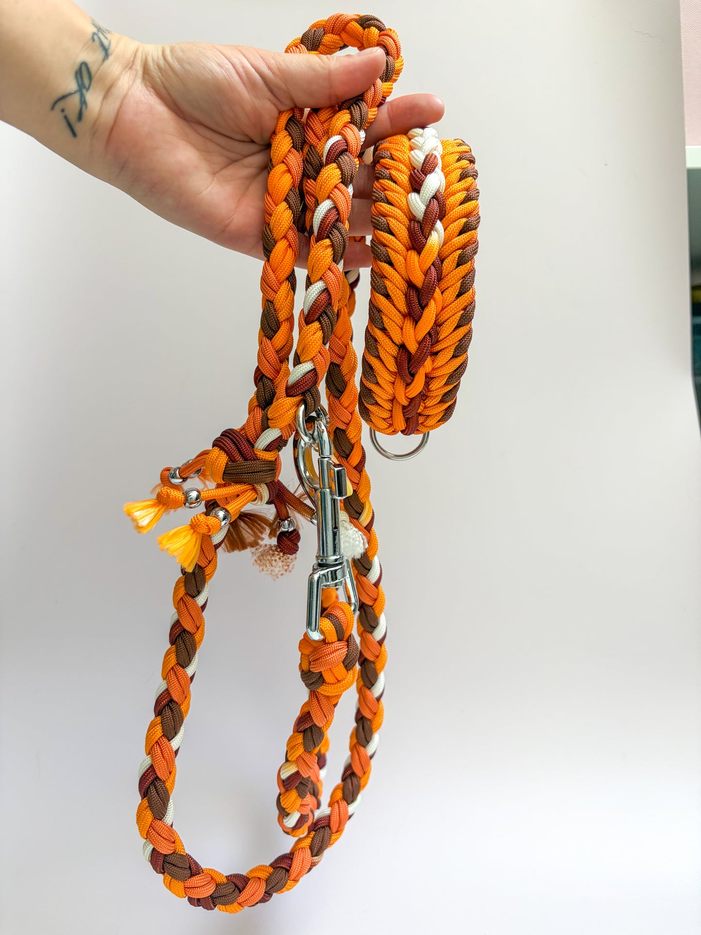 Ensemble collier laisse assortie